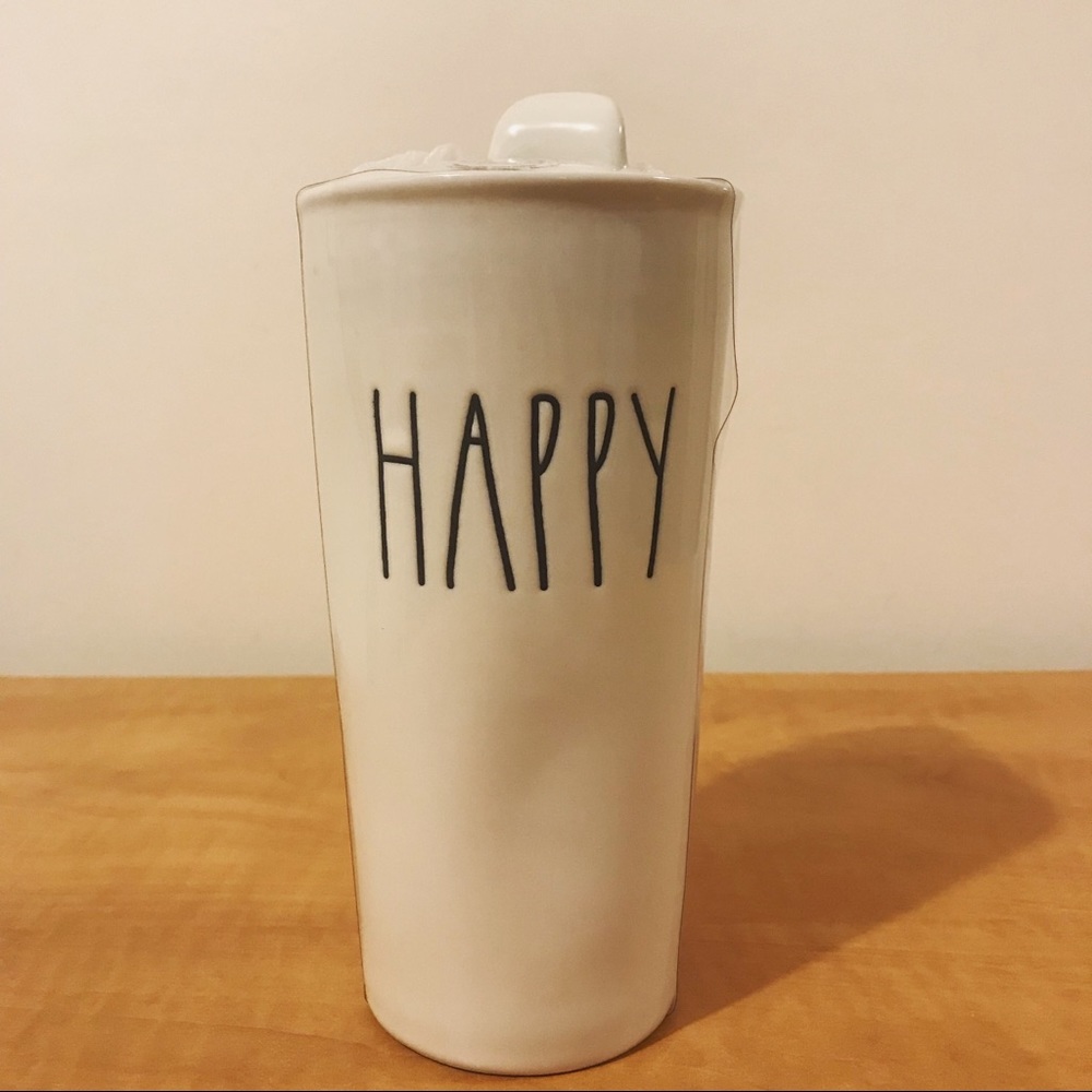 Rae Dunn HAPPY tumbler travel mug
